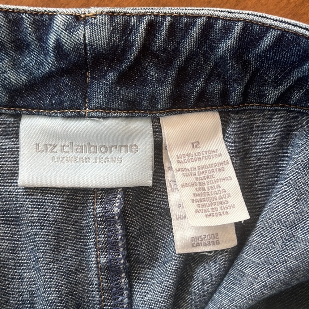 Liz Claiborne Lizwear Jeans Denim Skirt Vintage 2002‎ Casual Summer y2k S/M - Picture 4 of 4
